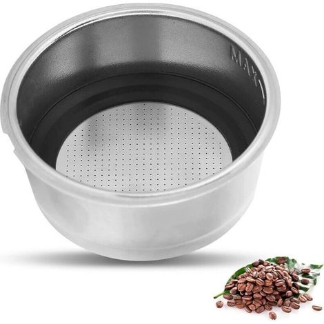 51mm Porte Filtre À Café, Filtre Café Permanent Réutilisable Café Sans Filtre Paniers De En Acier Inoxydable, Accessoires De Remplacement De Machine À Café (double Cup)