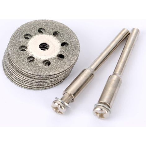 Lot De 10 Mini-disques À Tronçonner Perforés 25 Mm, Diamant, Disques À Découper, Tiges Ann Arbor