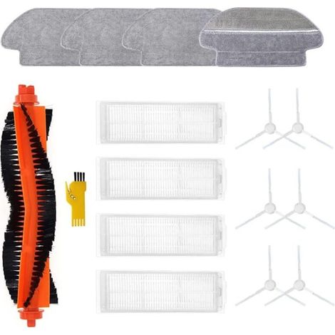 Kit D'Accessoires Pour Xiaomi Mi Robot Vacuum-mop 2s Xiaomi Mi Robot Vacuum-mop P Robot Aspirateur 15 Paquets 1 Brosse Principale, 4 Filtres, 6 Brosses Latérales, 4 Chiffons