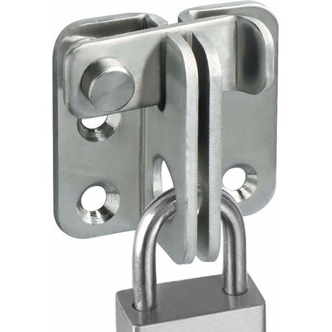 Verrou De Porte Coulissante En Acier Inoxydable Brossé – Loquet De Sécurité 55mm X 45mm – Résistant Aux Rayures – Pour Portes Et Fenêtres - Ems3001-b