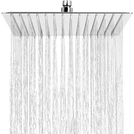 Pommeau De Douche Carrée 12 Pouces En Acier Inoxydable 304 – Anti-calcaire – Finition Chrome Brillant – Installation Facile