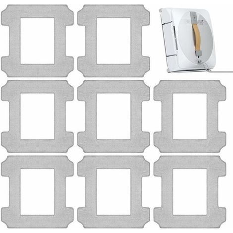 Lot De 8 Chiffons De Nettoyage Lavables En Microfibre W1 Pro Kit D'Accessoires Pour Robot Aspirateur De Fenêtre Ecovacs Winbot W1 W1 Pro Series