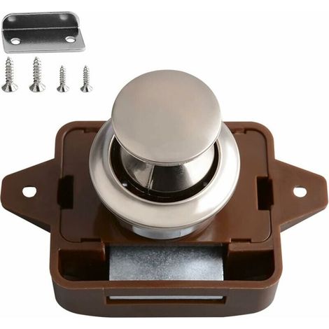 Outon Poussoir Loquet Serrures Pour Camping-car Serrure De Meuble Boutons Poussoir Porte Serrure De Porte Meuble Fermoir Pour De Placard De Camping Cars De Yacht De Bateau De Tiroirs