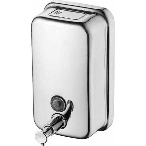 Distributeur De Savon, Distributeur De Savon Mural Manuel En Acier Inoxydable, Distributeur De Savon Commercial Pour Salle De Bain Cuisine Marché Hôtel Restaurant (500 Ml)