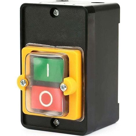 Interrupteur À Bouton Poussoir 10a Ac220v/380v – Étanche Pour Environnements Humides – Commande Directe Sans Contacteur
