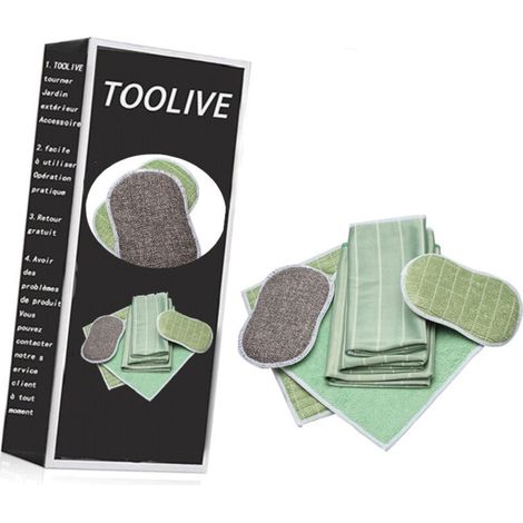Lot De 6 Chiffon Bambou Microfibre Pour Vitres Miroirs Carreaux Carrosserie Ménage Salle De Bain