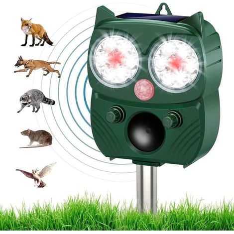 Répulsif Ultrason Pour Chats Et Chiens – Chargement Solaire Et Usb – Étanche Ip64 – Protection Jardin Et Extérieur
