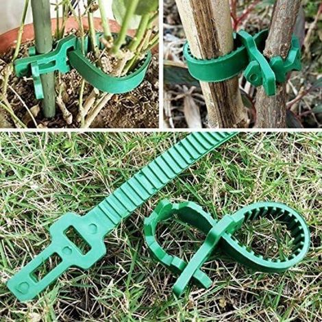 Lot De 5 Attaches D'Arbre De 33 Cm, Attaches D'Arbustes Robustes, Attaches D'Arbre De Jardin À Verrouillage Réglable Pour Support De Plantes De Rosiers Arbustes