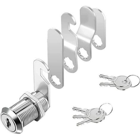 Serrure De Boîte Aux Lettres En Alliage De Zinc – Finition Nickel – Résistante À La Corrosion – Livrée Avec 5 Clés Et Plaques De Serrure