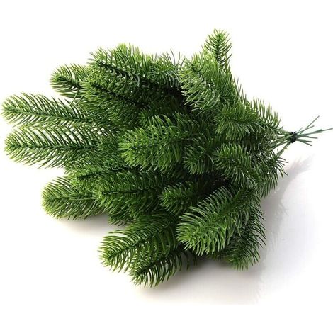 Lot De 30 Branches De Sapin Artificiel, Plantes Vertes, Aiguilles De Pin, Accessoires De Fleurs Pour Couronne De Noël, Décoration De Jardin, Maison 24 8cm