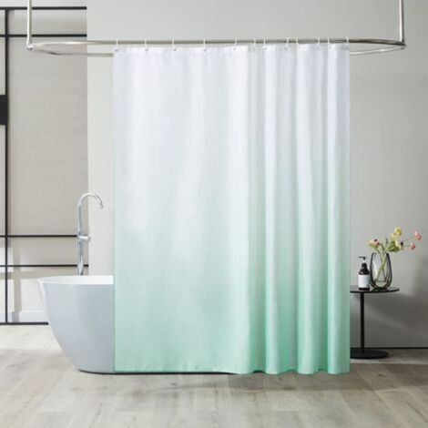 1 Pc 90x180cm (vert Clair) Rideau De Douche Anti Moisissure Tissu Lavable En Machine Petit Rideaux Douche Pour Camping Car Cabine De Douche Imperméable En Polyester