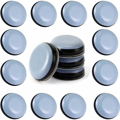 24pcs Patins En Teflon Pour Meubles 25 Mm (rond) - Patins Glisseurs Pour Meubles - Planeur Ptfe Patins Pour Meubles En Téflon Auto-adhésif Patins De Meuble Pour Chaise Canapé Bureau Table