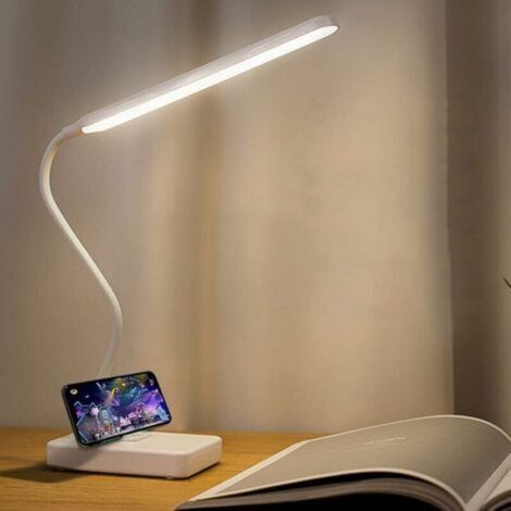 Lampe De Bureau Led Rechargeable 2000 Mah – Commande Tactile 3 Températures – Luminosité Réglable – Protection Des Yeux – Portable Sans Fil