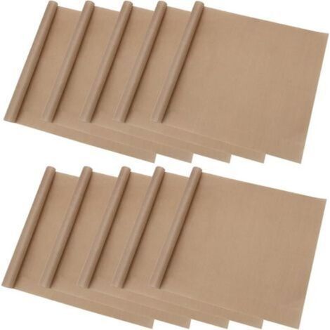 Lot De 10 Plaques De Cuisson En Téflon, Doublure De Four Antiadhésive Réutilisable 30 X 40 Cm Pour Cuisson Au Barbecue, Transfert De Chaleur, Résistance À La Chaleur Jusqu'à 270 °c.