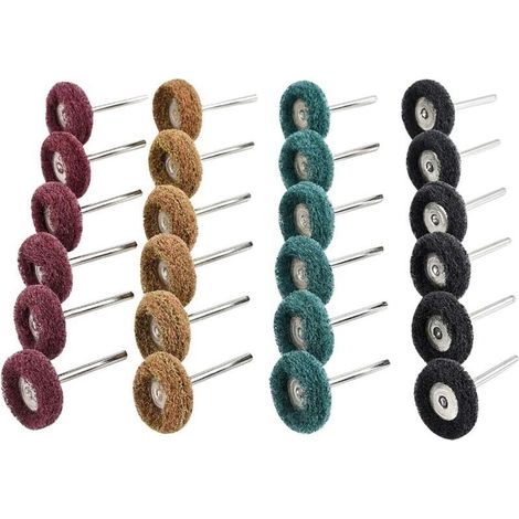 40 Pièces Kit Polissage Perceuse, Accessoires Dremel Polissage Abrasif De 25mm Outils Rotatifs Dremel, Grain 80/150/240/300, Accessoires De Polissage Pour Bois Calcul Bijoux Plaque De Cadran