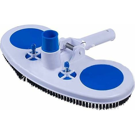 Aspirateur De Piscine Portable – Tête De Balai Avec Brosses En Polypropylène – Compatible Avec Tuyaux 1,25' Et 1,5' – Lesté Pour Nettoyage Efficace