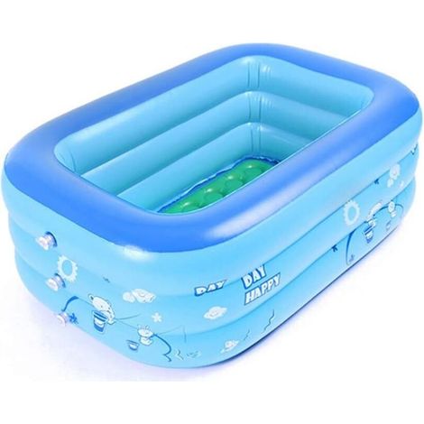 Piscine Gonflable Pour Bébé – Pliable En Pvc – Dimensions 120 X 70 X 35 Cm – Douche Portable Et Lavabo Pour Enfants