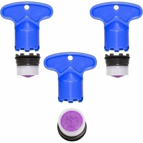 Aérateur De Mousseur Robinet M16 – Lot De 3 Filtres + 3 Clés – Économie D'Eau Jusqu'à 40% – Anti-corrosion Et Non Bouchant