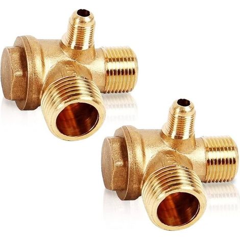 Clapet Anti-retour Pour Compresseur D'Air 3 Ports – Cuivre Haute Qualité – Dimensions 20×16×10mm – Connexion Filetée Facile