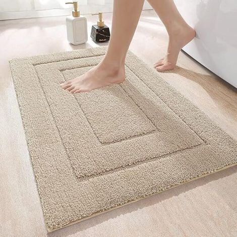 Tapis De Bain Antidérapant 50 X 80 Cm – Microfibre Absorbante – Lavable En Machine – Extra Épais Pour Salle De Bain