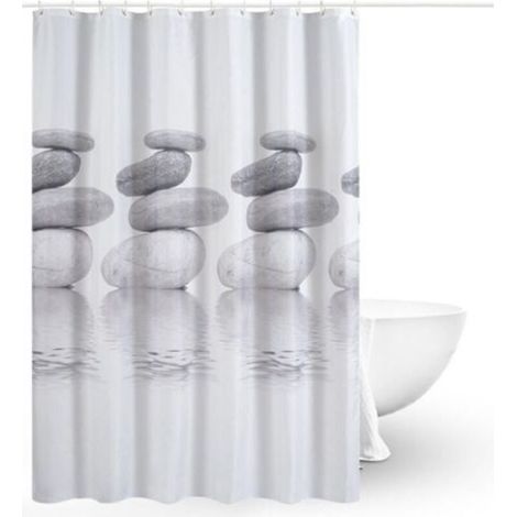 Rideaux De Douche, Rideau De Douche Tissu, Rideau De Douche Anti-moisissure, Rideau De Douche Imperméable, Polyester, Lavable En Machine(180cmx180cm)