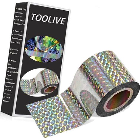 Bande Répulsif Holographique 50m – Double Face Pour Effaroucher Pigeons Et Oiseaux – Écologique Et Durable – Protection Jardin