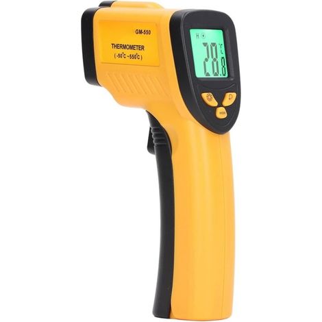 Thermomètre Laser Infrarouge,-50-550℃ (- 58-1112℉), Pistolet Thermomètre Sans Contact,postuler À Cuisine,voiture, Industriel(pas Pour L'Homme)