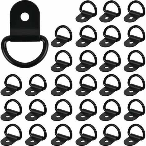 Anneaux D'Arrimage 30pcs Anneaux De Montage En D, Arrimage Anneaux D'Arrimage Robuste D Crochet Camion Crochet Arrimage Anneau Pour Fixation Anneaux Arrimage Pour Remorque Camion Bateaux Autos,100 Kg