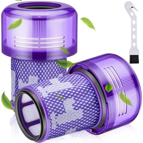 Lot De 2 Filtres Hepa Lavables Pour Aspirateurs Dyson V12 – Améliore La Qualité De L'Air – Compatible Avec V12 Slim Et Detect Absolute Extra - 971517-01