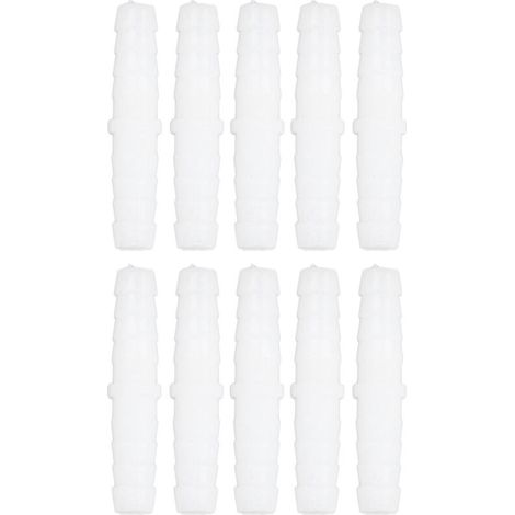 10 Pièces Tuyau En Plastique Barb Raccord Droit Égal Barbelé Épisseur Mender Joint Union Adaptateur 6-6mm
