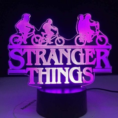 Lampe À Effet 3d Stranger Things, Lampe De Chevet À 16 Couleurs Changeantes, Décoration Idéale Pour Le Nouvel An, La Saint-valentin Ou Pour Décorer La Chambre D'Un Enfant (garçon Ou Fille).