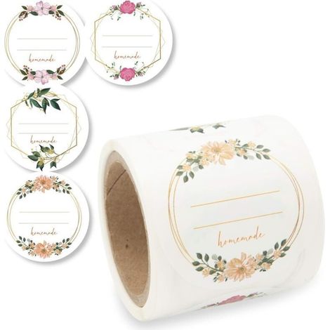 200 Étiquettes En Plastique Autocollantes (5 Cm) Autocollants Faciles À Enlever Pour Pots De Confiture, Congélateur, Récipients Alimentaires - Autocollants Imperméables Ne Laisse Aucun Résidu