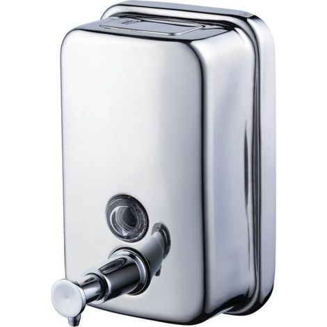 Distributeur De Savon Mural Pour Cuisine Et Salle De Bain 18 Oz/500 Ml, Acier Inoxydable, Chrome Poli, Ba4028ss5