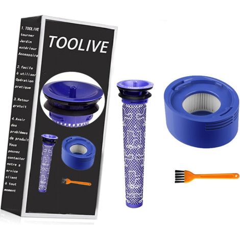 Filtre V7 V8 Pour Dyson, Kohe Filtre De Rechange Et Préfiltre Pour Aspirateur Dyson V8 V7 Animal Absolute Motorhead, 1 Filtres Moteur Hepa Et 1 Préfiltres 965661-01 Et 967478-01