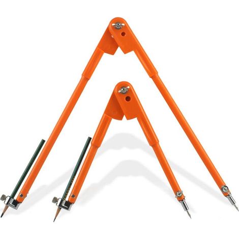 Lot De 2 Compas Professionnels Pour Bois 450 Mm Et 750 Mm – Précision Et Durabilité – Design Verrouillable Pour Mesures Répétées – Orange