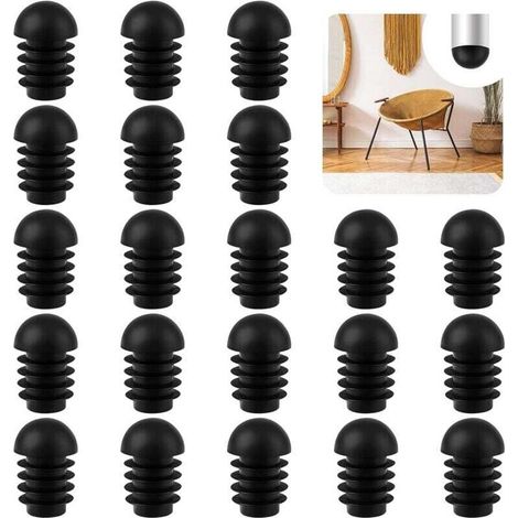 Embouts Ronds Pour Pied De Chaise - Lot De 50 Embouts De Protection Pour Pied De Chaise, Bouchon De Tuyau, Diamètre 19mm