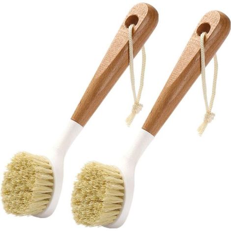 Brosse À Vaisselle 2 Pièces Brosse À Vaisselle En Bois À Long Manche Brosse De Nettoyage En Sisal Casseroles Et Poêles Évier De Maison