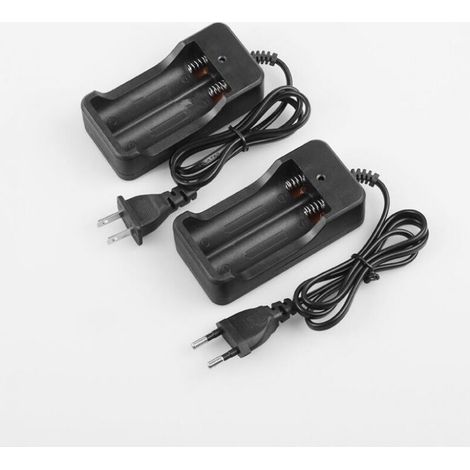 2x Chargeur De Piles Compatible Avec 18650 Piles, Batteries Domestiques Li-ion (4.2v)