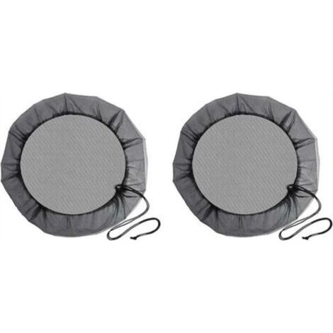 (diamètre 80 Cm) Filet De Baril De Pluie, 2 Pièces Filet De Protection Avec Cordon De Serrage, Couverture Anti-moustique & Animaux Pour Récupérateur Deau De Pluie