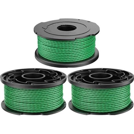 Bobine De Fil Pour Coupe-bordures Sans Fil Black & Decker A6486 Gl7033 Gl8033 Gl9035 2,0 Mm 6,1 M. Bobine De Fil De Rechange Pour Black & Decker A6486 (lot De 3).