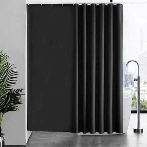 Rideau De Douche 240x180 Cm – 16 Crochets Inclus – Imperméable Et Anti-moisissure – Tissu Polyester Lavable En Machine