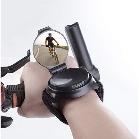 Cycling Bike Bicycle Rear View Mirror Wrist Guard Wristbands Back Mirror, Universal Rearview Mirror For Wrist, Portable And 360° Adjustable Bike Mirror Electronic Racing, Bike