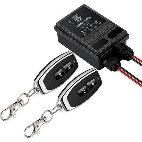 Commutateur À Distance Sans Fil 40a – Portée Rf 100m – Construction Étanche Ip65 – Pour Appareils Électriques Haute Puissance