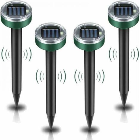 Répulsif Solaire À Ultrasons Pour Rats – Lot De 4 Pièces – Étanche Ip65 – Fonctionne Jusqu'à 400 Heures – Émet Des Impulsions Sonores