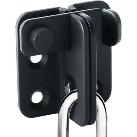 Verrou De Porte Coulissante Antivol – Acier Inoxydable Noir Mat – Pour Portes Et Fenêtres – Dimensions 55mm X 45mm – Résistant À L'Humidité