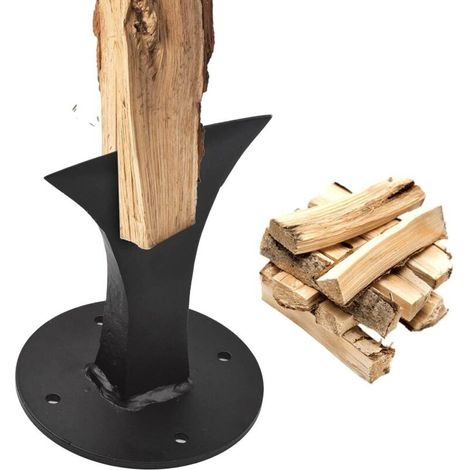 Fendeuse À Bois Manuelle Pour Petits Poêles – Acier Et Silicone – Taille Compacte 11 X 11 X 12,5 Cm – Installation Facile