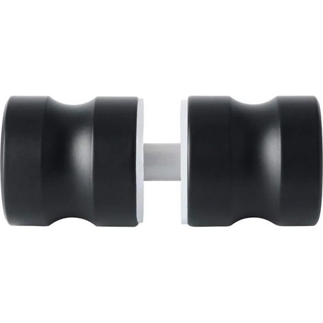 Noir - Poignée De Porte Pour Porte En Verre/en Bois, Poignée Ronde Pour Porte De Douche De Salle De Bain, Acier Inoxydable Laqué Noir Mat,.