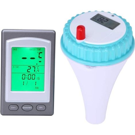 Thermomètre De Piscine Flottant Sans Fil – Étanche Avec Télécommande Numérique – Mesure Précise De La Température De L'Eau