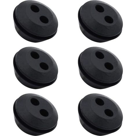 Lot De 6 Bouchons De Tuyau De Carburant En Caoutchouc – Joint De Réservoir Étanche 2 Trous – Compatible Débroussailleuse Et Taille-haie