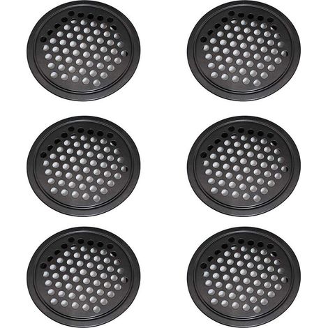 Grille De Ventilation En Acier Inoxydable 60mm – Lot De 6 Pièces – Ventilation Étanche Et Désodorisante – Pour Armoires Et Salles De Bain